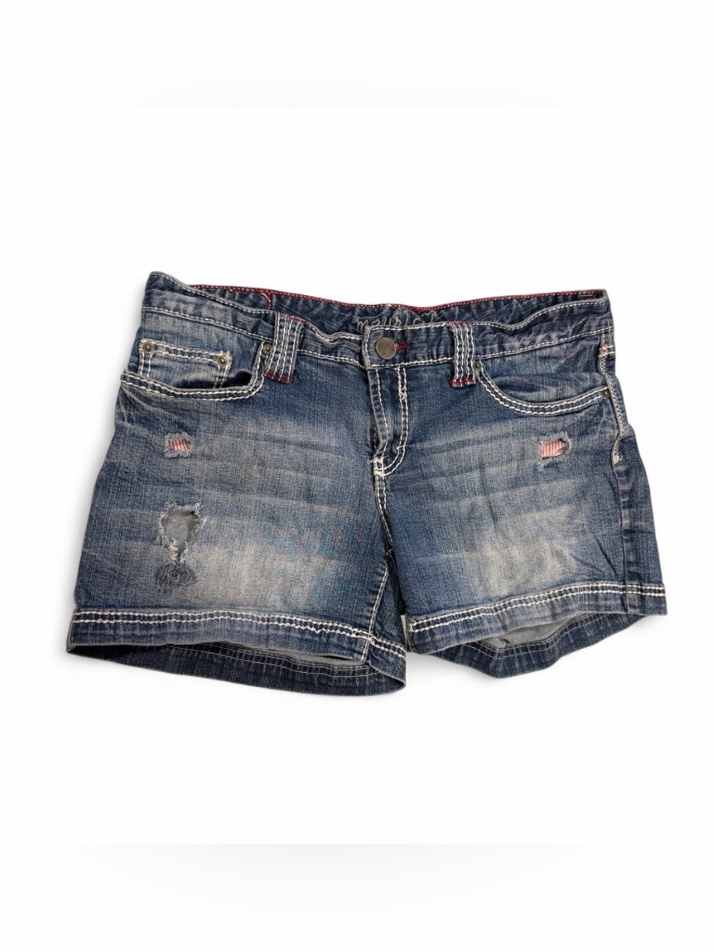 Maurices Distressed Denim Jean Shorts - Blue
